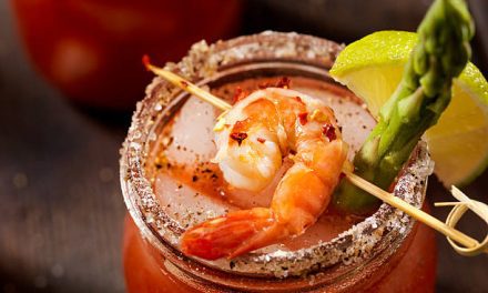 Bloody Mary with shrimp