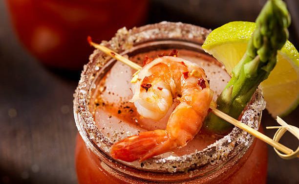 Bloody Mary with shrimp