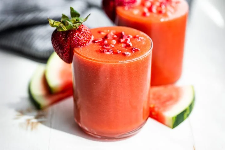 Watermelon Strawberry Breakfast Smoothie recipe