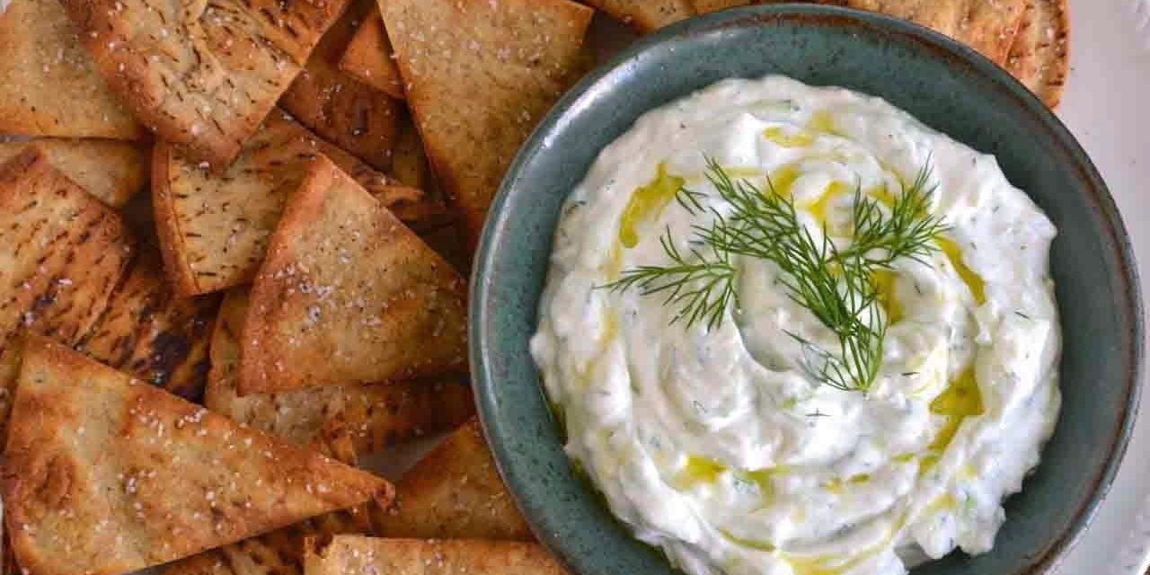 Tzatziki with Pita Chips recipe