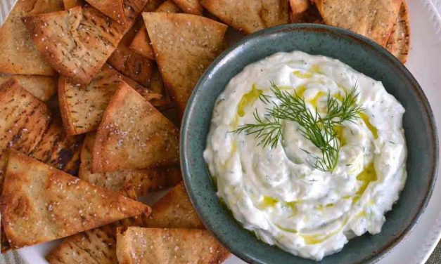Tzatziki with Pita Chips recipe