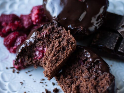 Dark Chocolate Raspberry Muffins