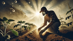 farmer’s lung, hypersensitivity pneumonitis, moldy hay, thermophilic actinomycetes, Saccharopolyspora rectivirgula, Thermoactinomyces vulgaris, Micropolyspora faeni, Aspergillus spores, mold spores, agricultural dust, organic dust exposure, antigen inhalation, extrinsic allergic alveolitis, acute episodes, subacute disease, chronic fibrosis, cough, dyspnea, fever, chills, malaise, chest tightness, weight loss, crackles, clubbing, restrictive spirometry, reduced DLCO, hypoxemia, HRCT ground-glass, centrilobular nodules, mosaic attenuation, BAL lymphocytosis, serum precipitins (IgG), occupational history, barn exposure, hay storage, silage handling, compost piles, ventilation improvements, hay drying systems, PPE respirators, P100 mask, exposure avoidance, corticosteroids, prednisone taper, pulmonary rehabilitation, occupational medicine, patient education, recurrence prevention, differential diagnosis